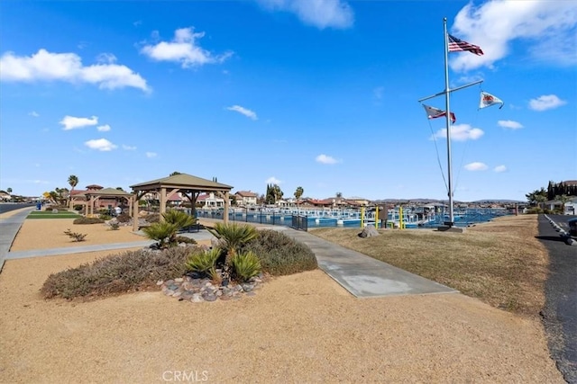 view of home's community with a gazebo