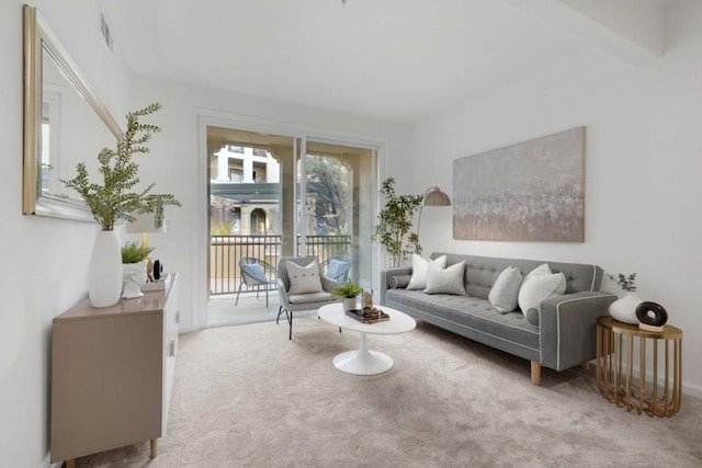 view of carpeted living room