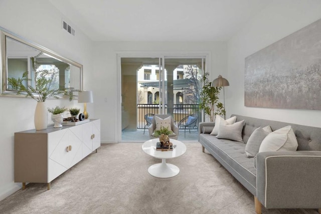 view of carpeted living room