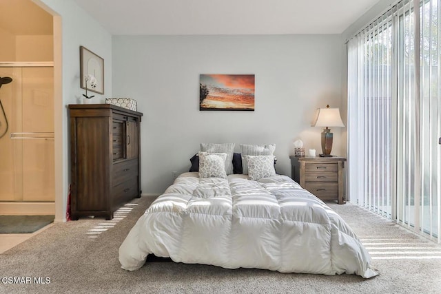 view of carpeted bedroom