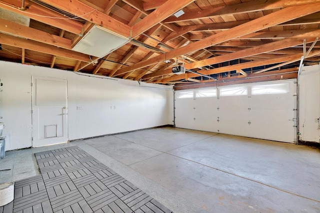 garage featuring a garage door opener