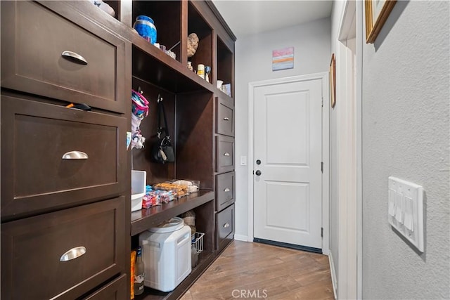 mudroom featuring light wood-type flooring