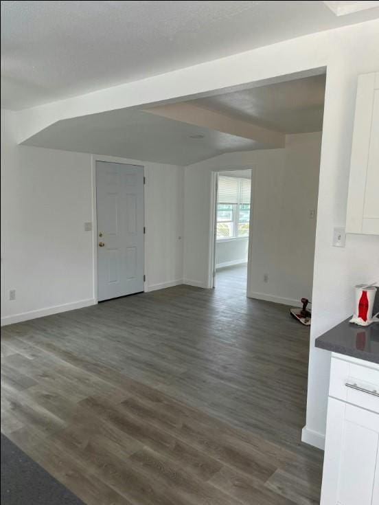 interior space featuring dark hardwood / wood-style flooring