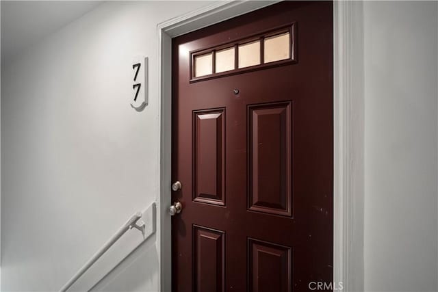 view of doorway to property