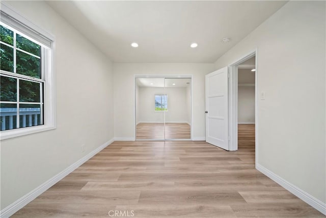 interior space featuring light hardwood / wood-style flooring