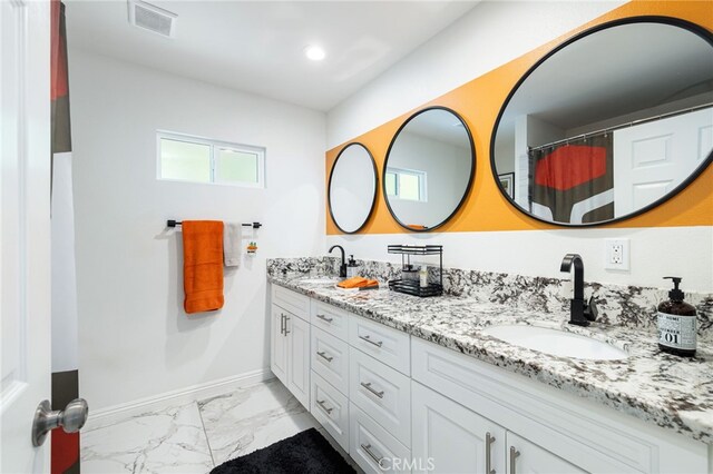 bathroom with vanity