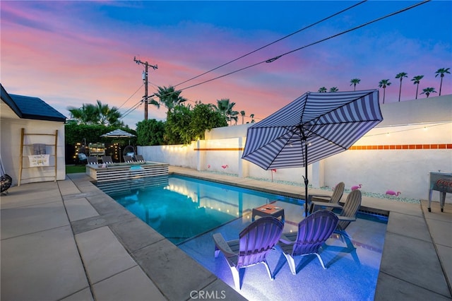 1190 S Calle Marcus, Palm Springs, CA 92264 - view of pool with a patio and a fenced backyard