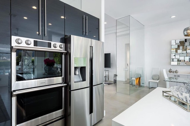 kitchen with appliances with stainless steel finishes