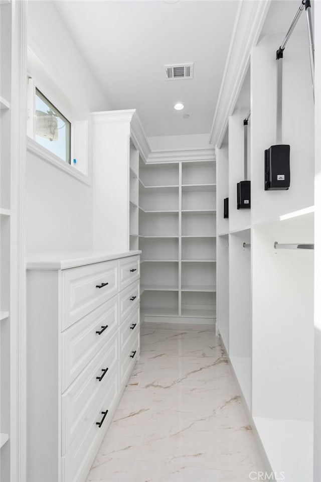 view of walk in closet