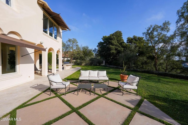 view of patio / terrace with an outdoor hangout area