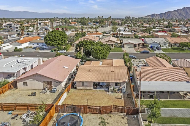 aerial view featuring a mountain view