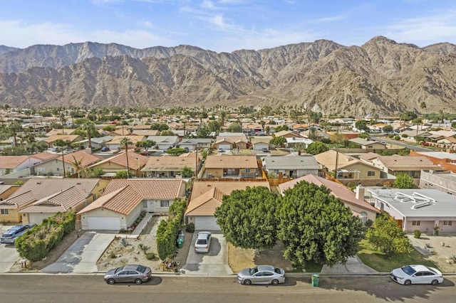 aerial view featuring a mountain view