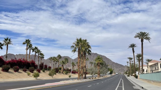 view of street featuring a mountain view