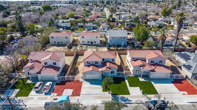 drone / aerial view with a residential view