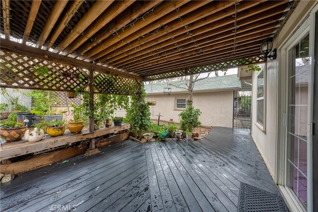 view of wooden terrace