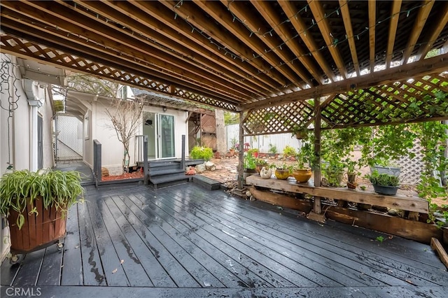 view of wooden terrace