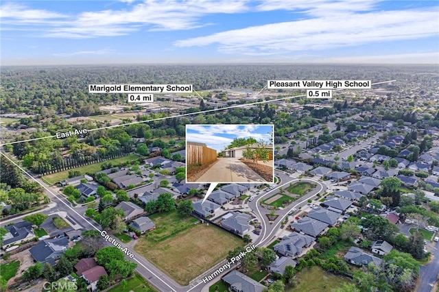 birds eye view of property