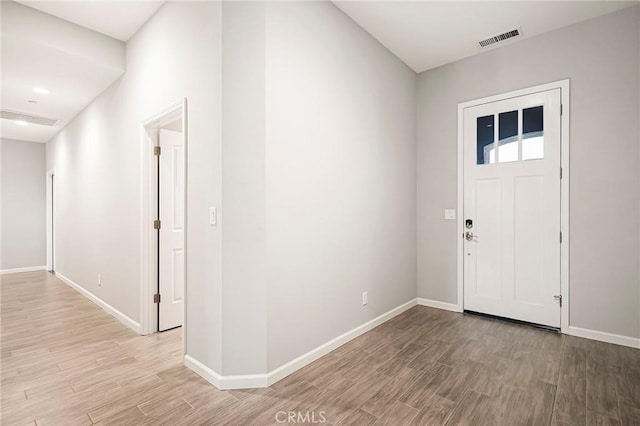 entrance foyer featuring light hardwood / wood-style flooring