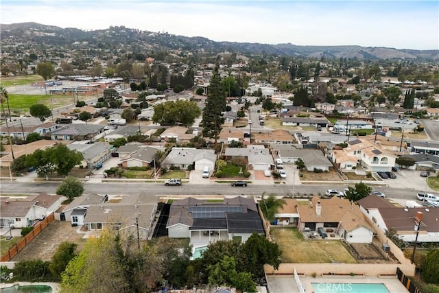 aerial view featuring a mountain view