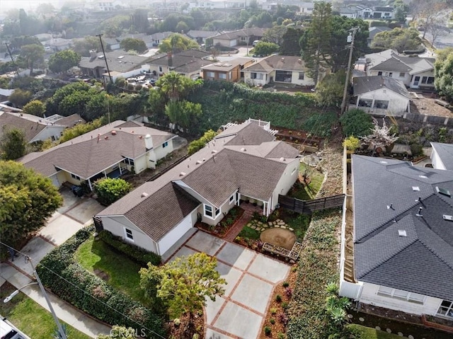 drone / aerial view with a residential view