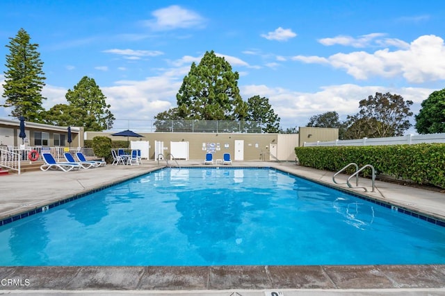 view of pool with a patio