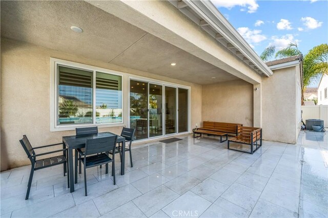 view of patio featuring central AC unit