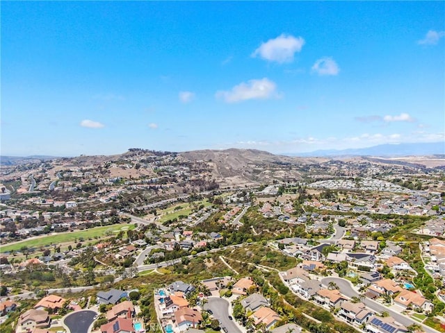 bird's eye view featuring a mountain view