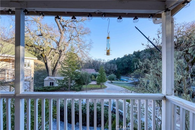 balcony with covered porch