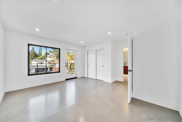 empty room with concrete floors