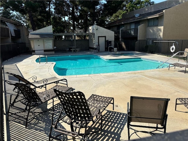 view of pool with a patio