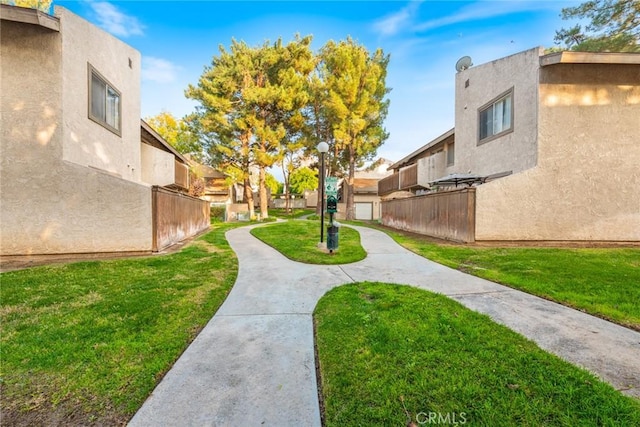 view of community with a yard