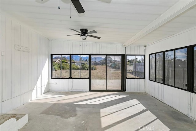 unfurnished sunroom with a healthy amount of sunlight