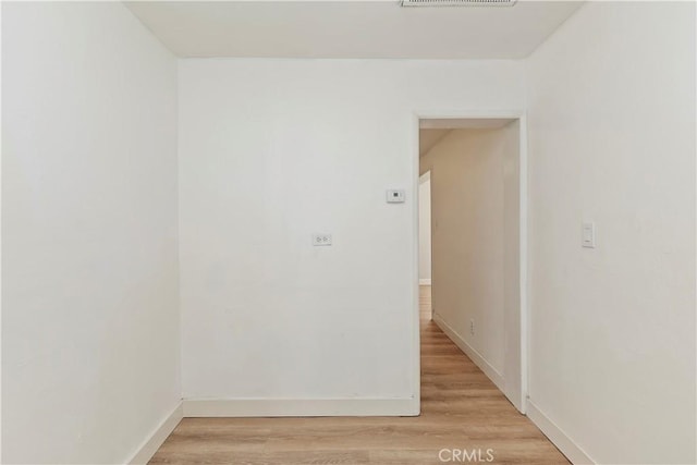 empty room featuring light hardwood / wood-style floors