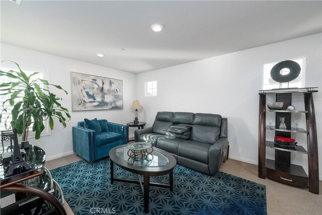 view of carpeted living room