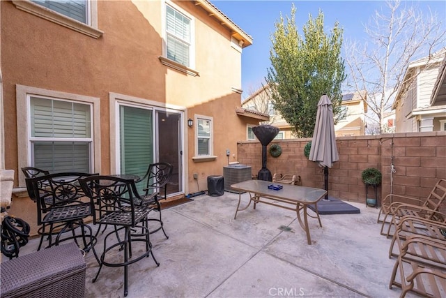 view of patio / terrace with central AC