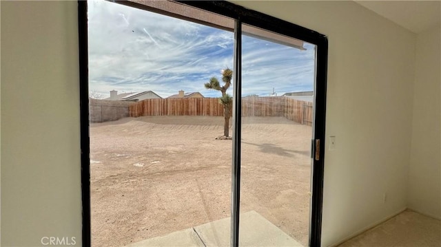 view of doorway to outside