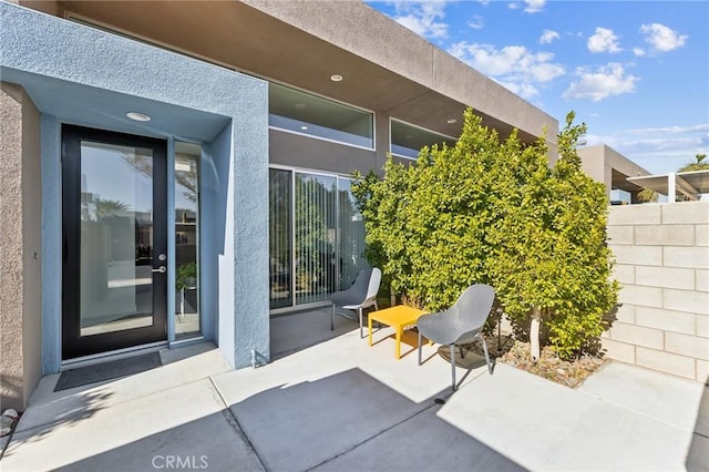 view of patio with fence