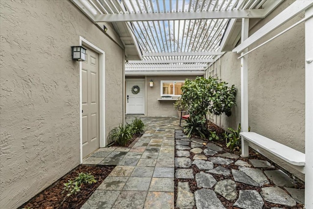 view of patio / terrace with a pergola