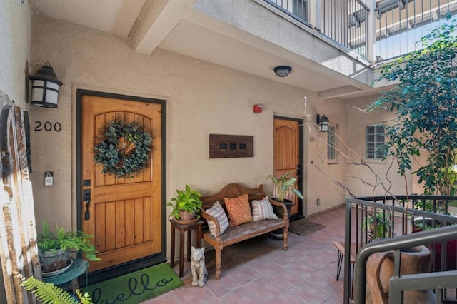 view of doorway to property