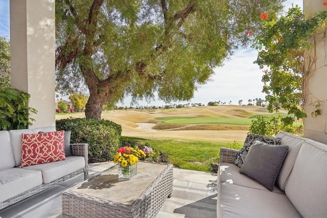 view of patio featuring outdoor lounge area