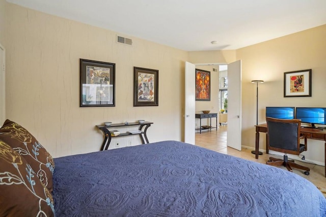 view of tiled bedroom