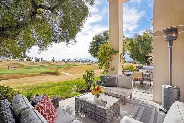 view of patio featuring outdoor lounge area