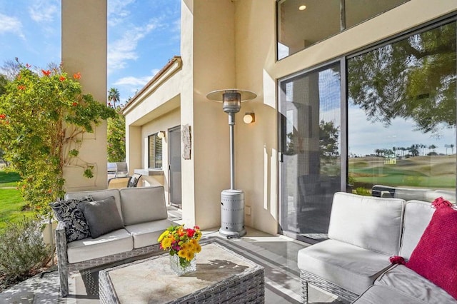 view of patio with outdoor lounge area