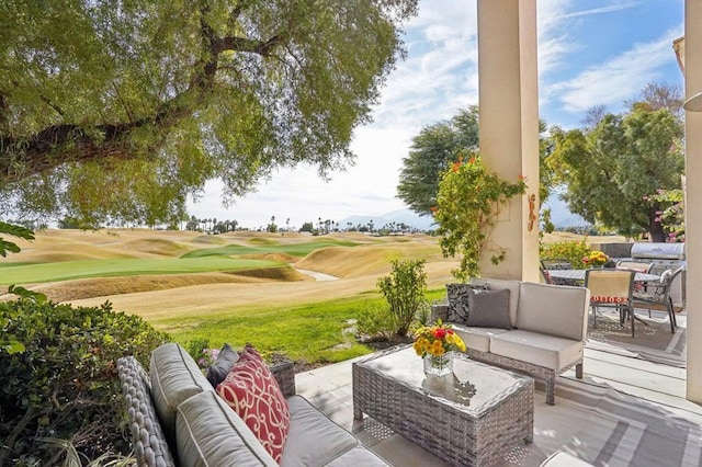 view of patio / terrace featuring an outdoor hangout area