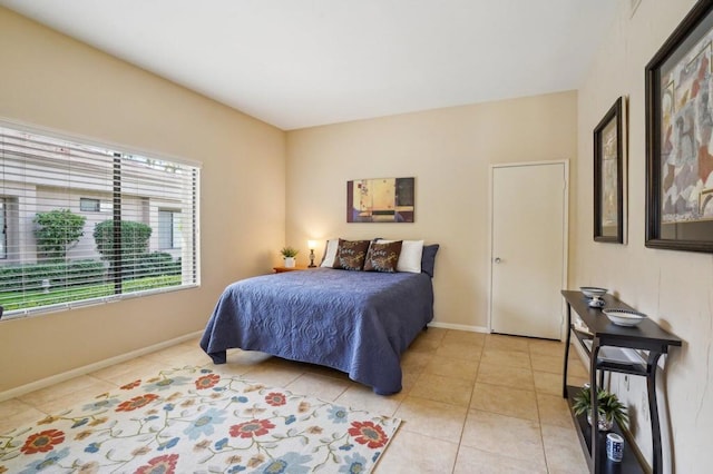 view of tiled bedroom