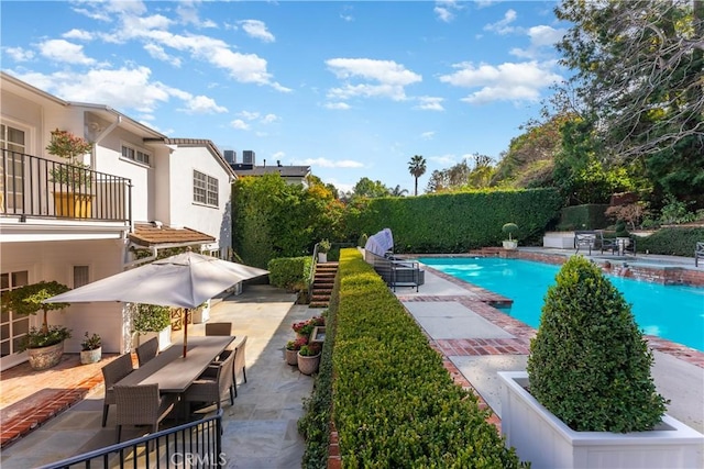 view of pool featuring a patio area