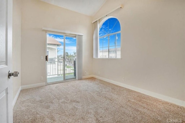 unfurnished room featuring carpet