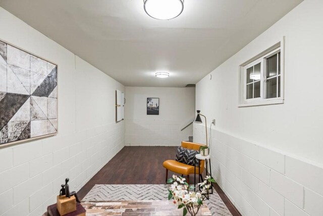 interior space featuring dark hardwood / wood-style flooring