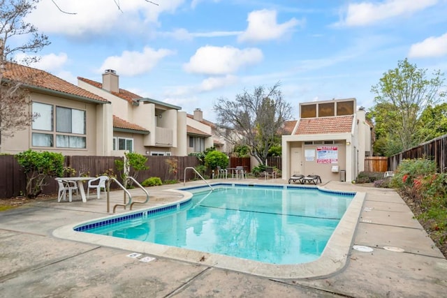 view of pool with a patio