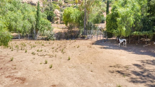 view of yard featuring a rural view